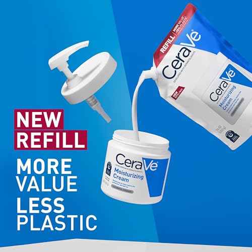 CeraVe Moisturizing Cream, Face Body Moisturizer, Normal to Dry Skin, 8 Fl Oz