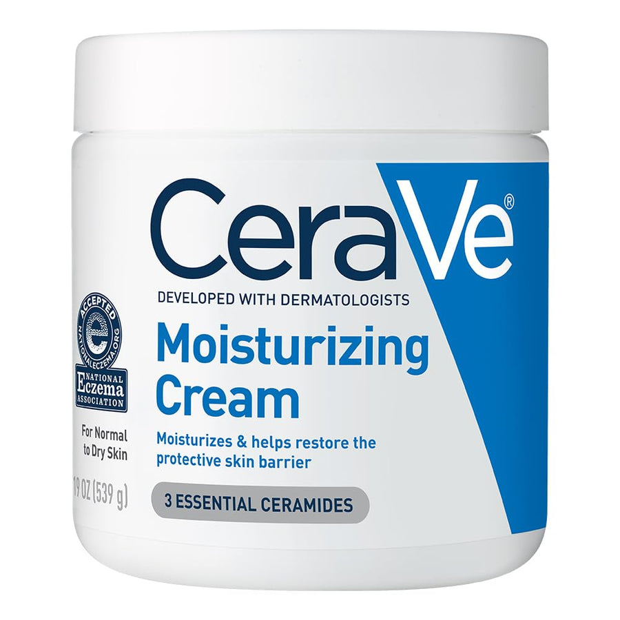 CeraVe Moisturizing Cream, Face Body Moisturizer, Normal to Dry Skin, 8 Fl Oz