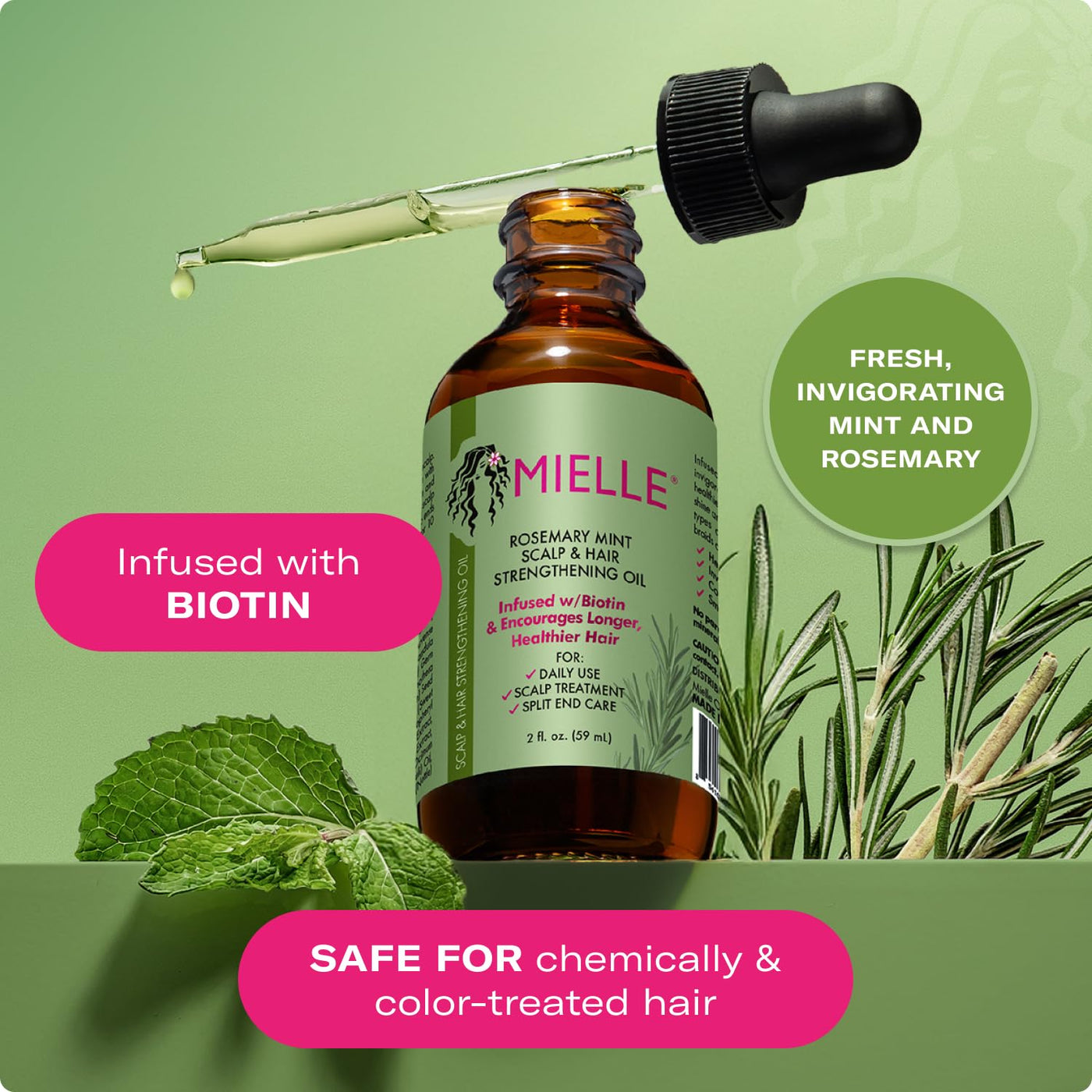 Mielle Organics Rosemary & Mint Hair Oil  2 Ounce